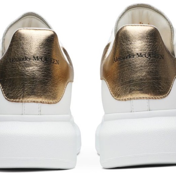 Alexander McQueen Oversized Sneaker 'White/ Gold' Men’s - Picture 2 of 7
